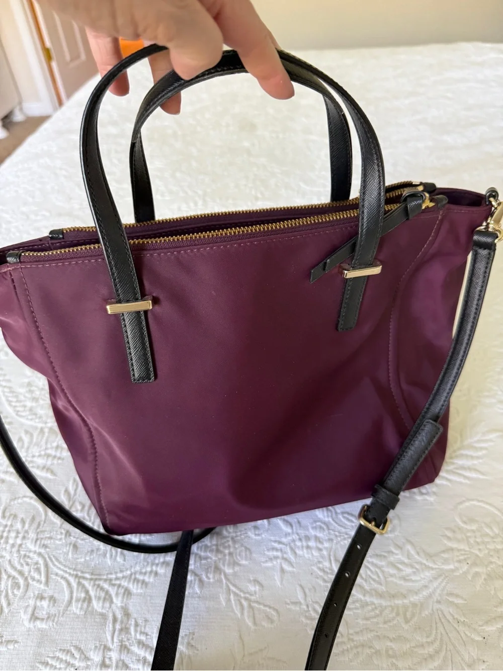 KATE SPADE New York Alyse Plum Wilson Road Embellished Bag with Wallet